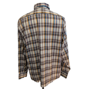 Chemise WRANGLER à Carreaux Marron & Orange Poches Manches Longues Taille XL