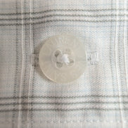 Chemise YVES SAINT LAURENT M Blanche Carreaux Gris 100% Coton Manches Courtes