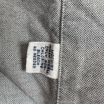 Chemise Ralph Lauren Blake XL/XXL gris uni manches courtes coton Hong Kong