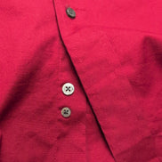 Chemise Club Room L Rouge Unie 100% Coton Poche manche longues