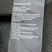 Pull Tommy Hilfiger Homme Col V Noir Coton et Cachemire - Taille XXL