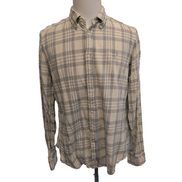 Chemise Ralph Lauren XL Taille M Classic Fit Flanelle Carreaux Gris Blanc