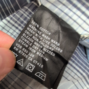 Chemise Nautica XL Bleu Carreaux Manches Courtes 100% Coton