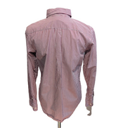 Chemise Ralph Lauren Femme T18 S Rayures Bordeaux Blanc Logo Marine