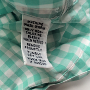 Chemise Ralph Lauren XL Verte Carreaux Logo Rose Manches Courtes Fendues
