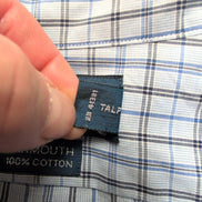 Chemise Ralph Lauren Vintage Yarmouth L bleu carreaux manches longues