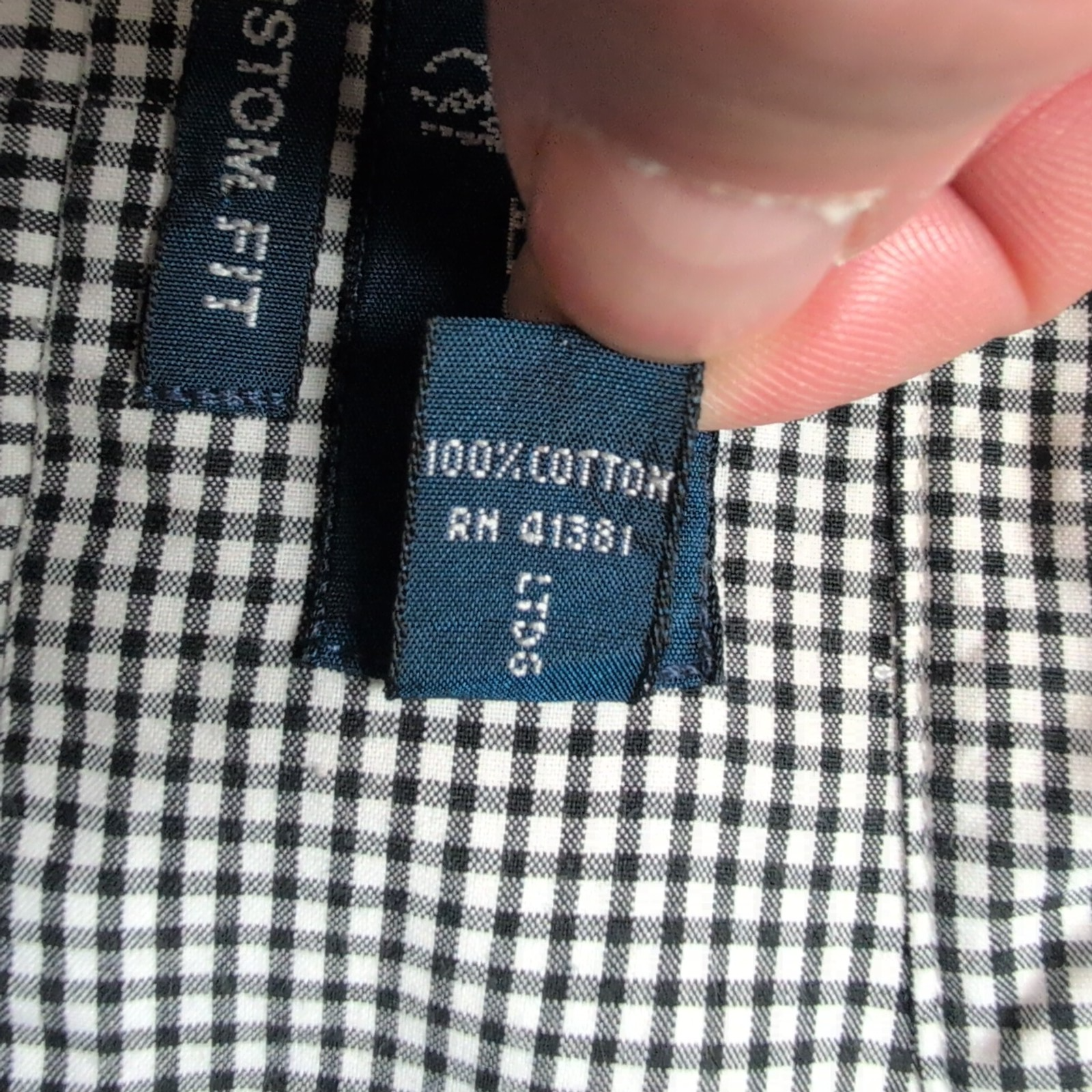Chemise Ralph Lauren Custom Fit XL Bleu Noir Carreaux Manches Longues