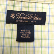 Chemise Brooks Brothers L Vert Bleu Carreaux 100% Coton manches longues