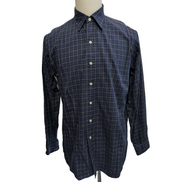 Chemise Ralph Lauren M Bleu Marine Carreaux Manches Longues