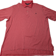 Polo manches courtes Polo Ralph Lauren Golf L rose rayures coton logo marine