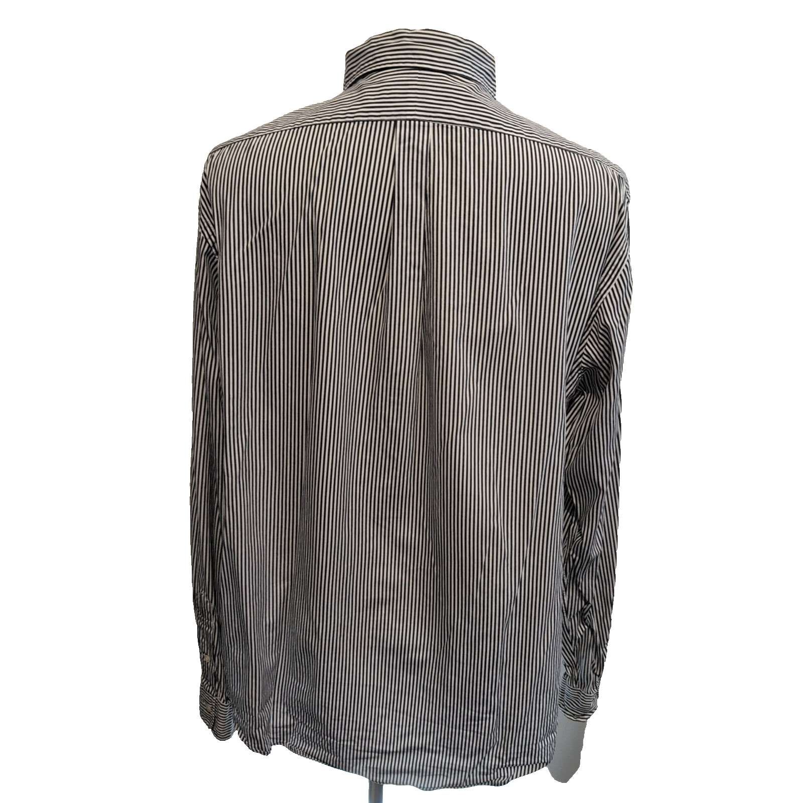 Chemise Ralph Lauren XXL Rayures Noir Blanc Logo Noir Button Down Shirt Coton