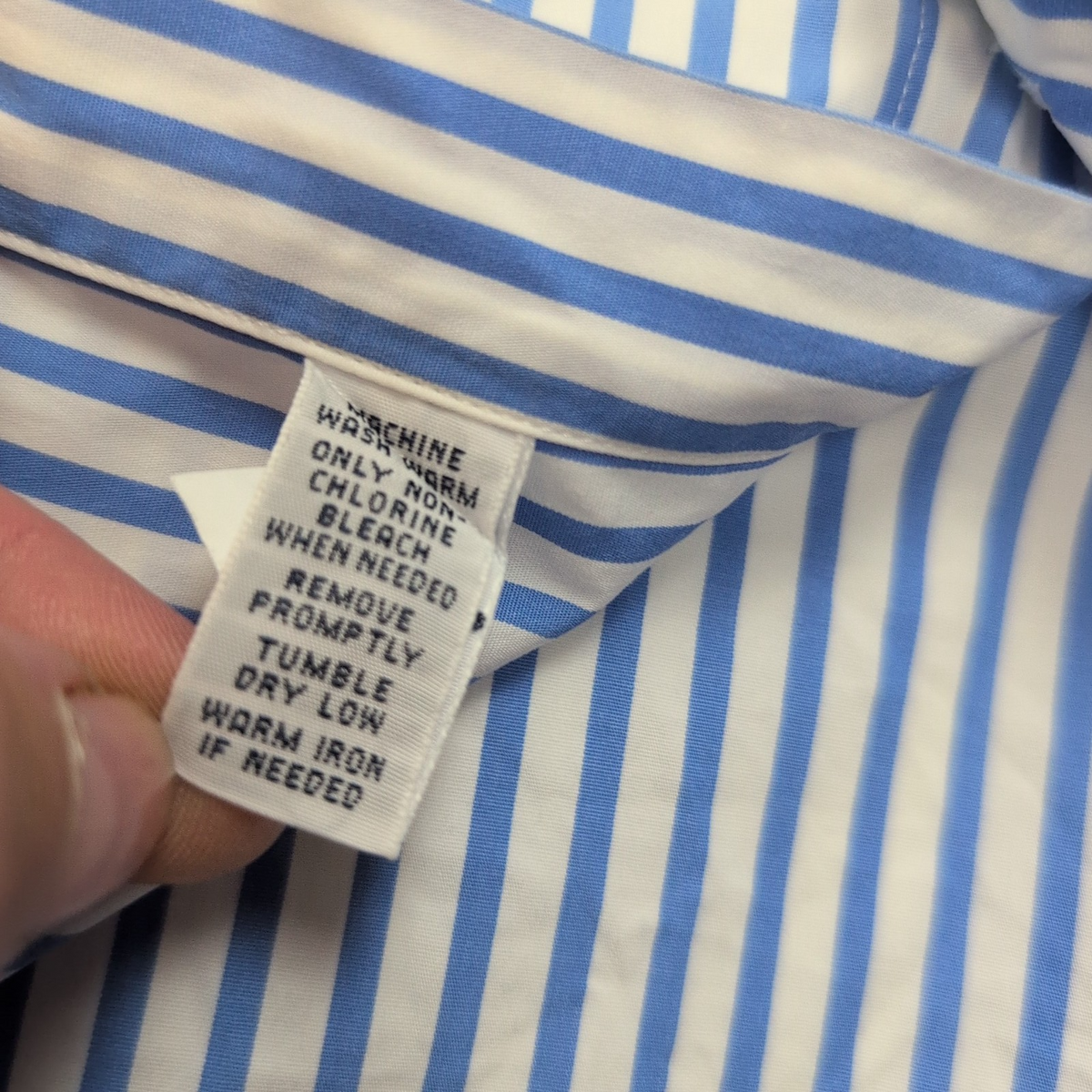 Chemise Ralph Lauren L Classic Fit Bleu Rayures Logo Rose Coton