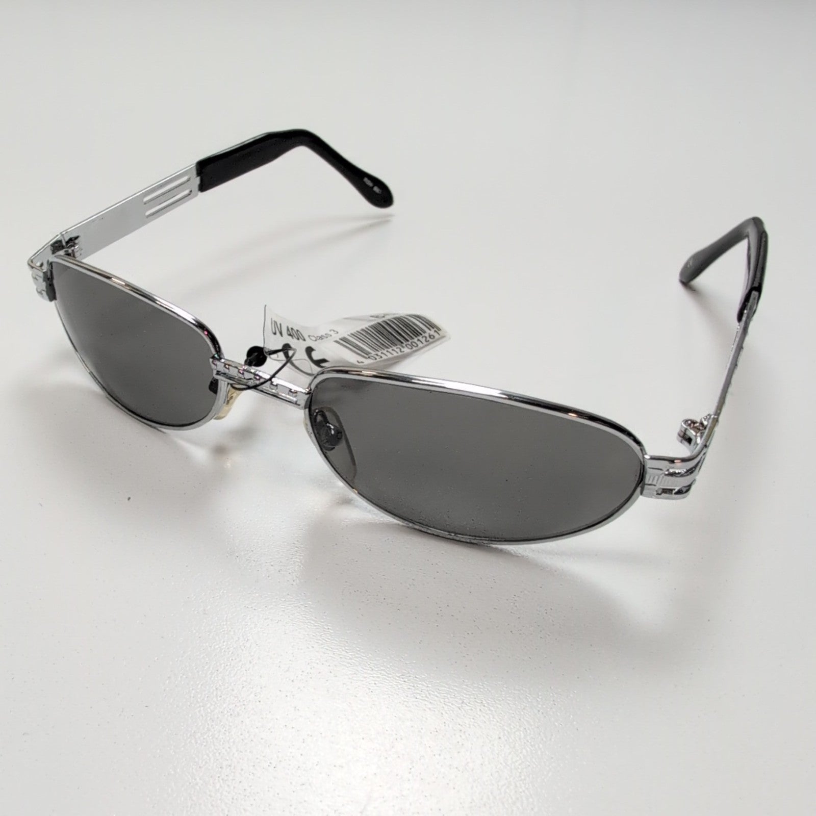 Lunettes de soleil Y2K Ovales Métal Chromé Branches Larges