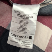 Chemise Carhartt Relaxed Fit XL Rouge Carreaux Manches Courtes