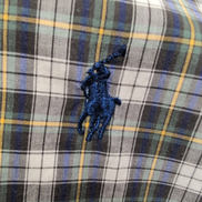Chemise Ralph Lauren XXL Kaki Bleu Carreaux Custom Fit Button Down Shirt