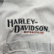 Chemise Harley Davidson M Grise Vintage Brodée Dos Manches Longues Coton