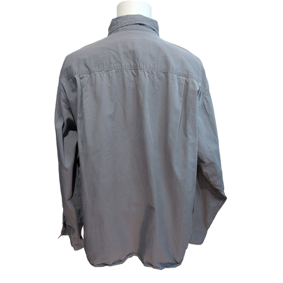 Chemise Harley-Davidson XXL Grise Boutons Pression 100% Coton Manches longues