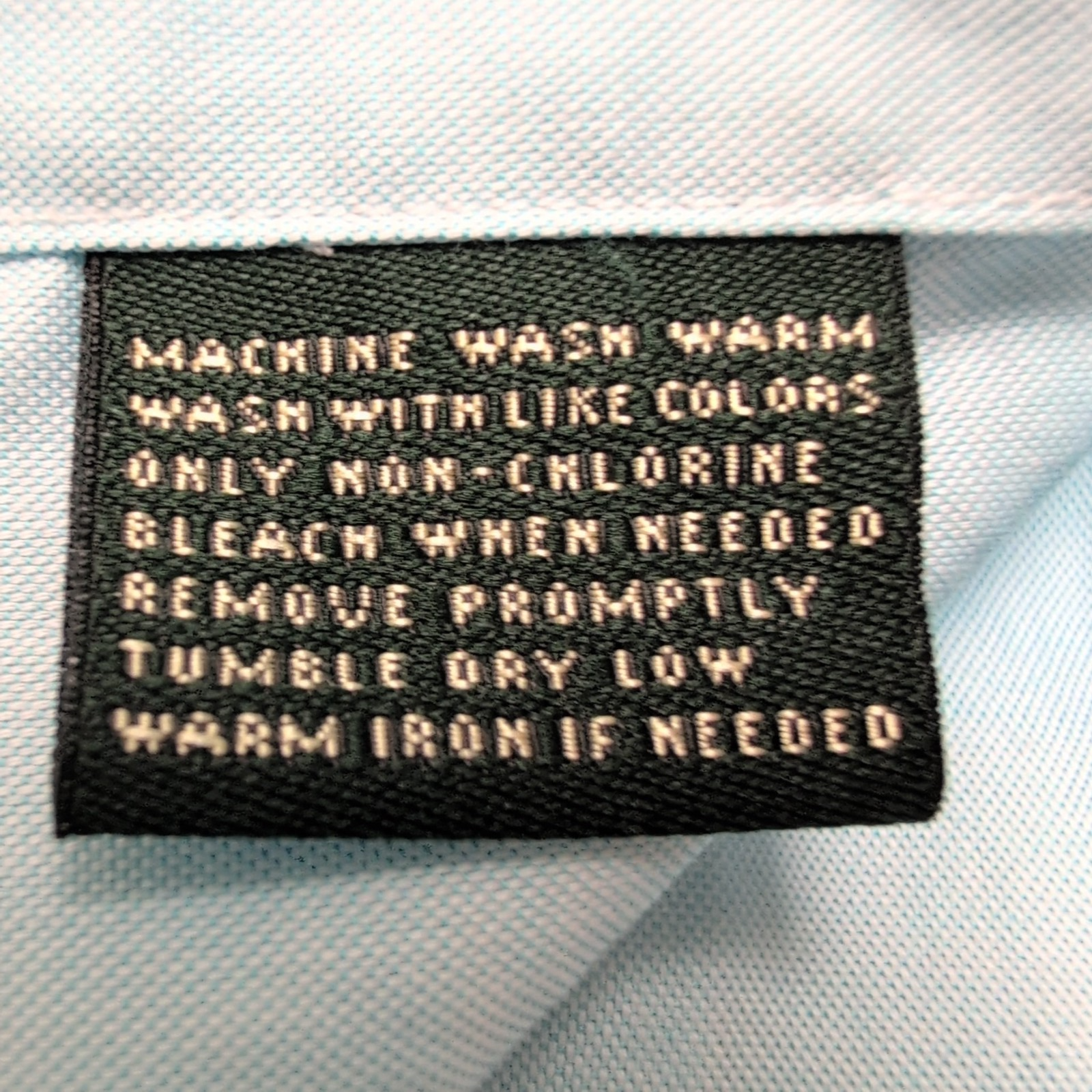 Chemise Lauren Ralph Lauren L XL Turquoise Uni Coton Poche 16.5 manches longues