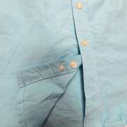 Chemise CHAPS bleu turquoise uni manches courtes taille L homme logo brodé