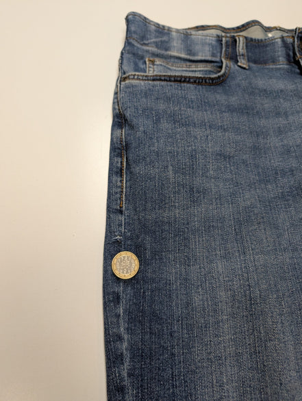 Jean Lee Vintage Homme W34 L34 Bleu Denim Stretch Excellent État