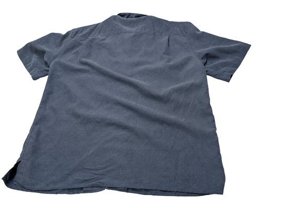 Chemise hawaïenne modal Jo S.A. Bank bleue manches courtes taille L #735