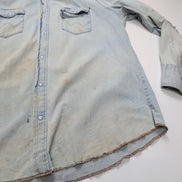 Chemise Wrangler 2XL Tall Jean Western Vintage GRUNG manches longues
