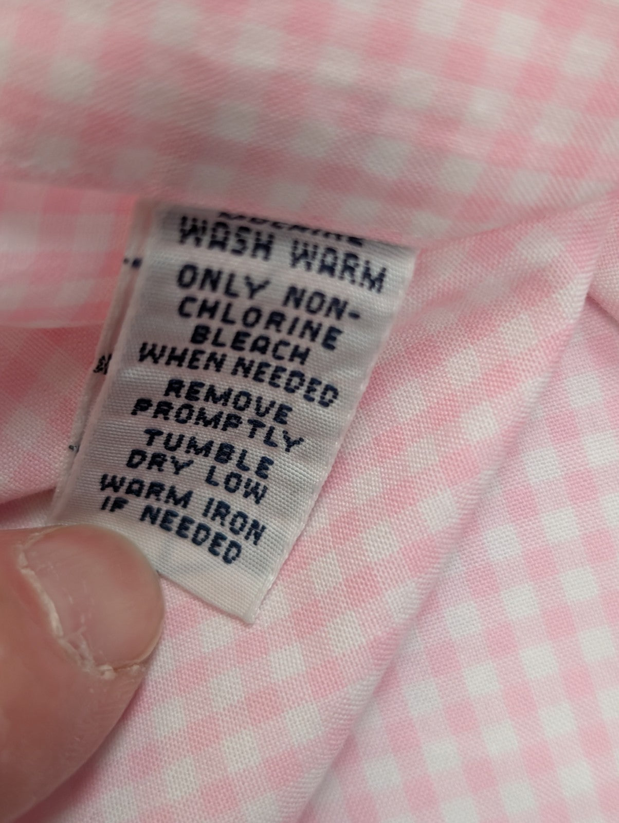 Chemise Ralph Lauren rose petits carreaux logo bleu ciel taille L #2555