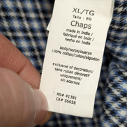 CHAPS Flanelle Bleu Noir Blanc XL Logo Brodé EE VINTAGE 100% Coton | 314S