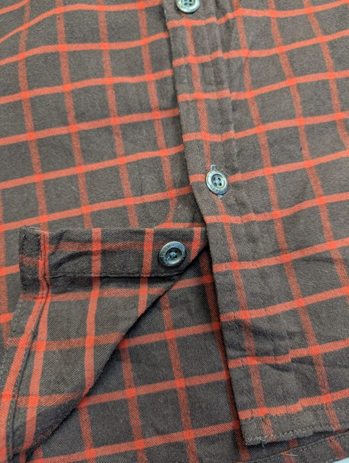 Chemise L.L.Bean XL Technique Polyester Elasterell Stretch Marron Rouge |282S