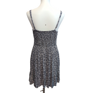 Robe d'été Abercrombie & Fitch Fleurie Gris Blanc Bretelles S