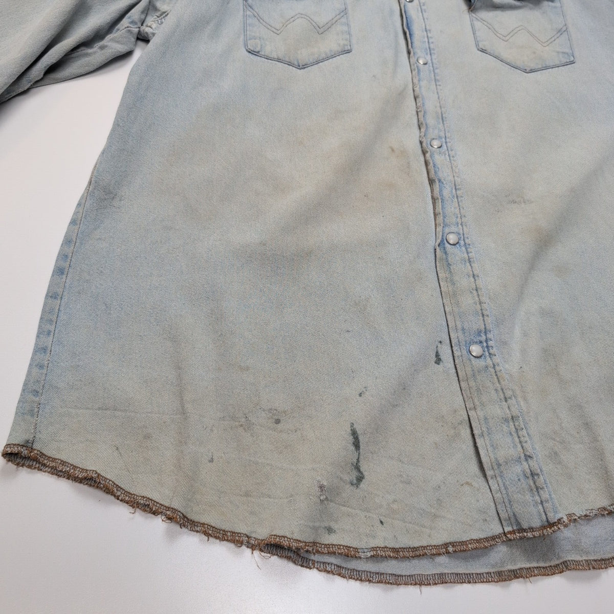 Chemise Wrangler 2XL Tall Jean Western Vintage GRUNG manches longues