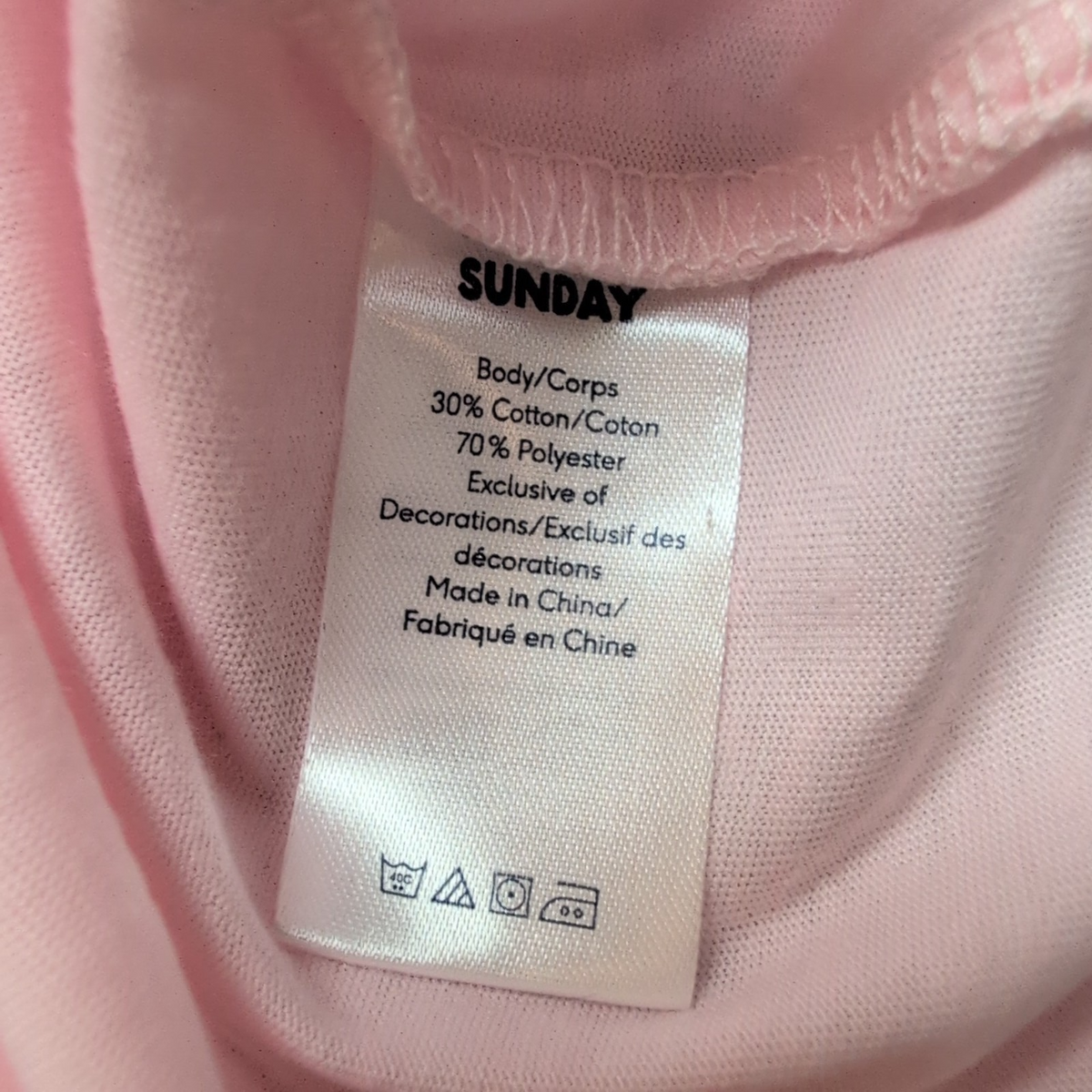 T-shirt Femme Lazy Sunday M Rose Cœur Graphique Neuf Étiquette Coton Polyester