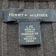 Pull Tommy Hilfiger Femme Bleu Marine Texture Gaufrée & Côtelée - Taille L