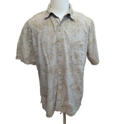 Chemise Hawaïenne St John’s Bay Coton Kaki Poissons Feuillage L