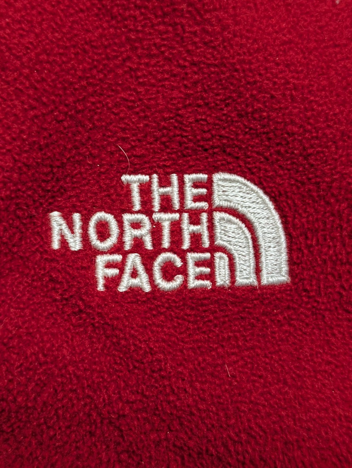 Pull Polaire Femme The North Face TKA 100 Rouge Col Zippé - Taille L