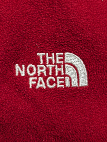 Pull Polaire Femme The North Face TKA 100 Rouge Col Zippé - Taille L