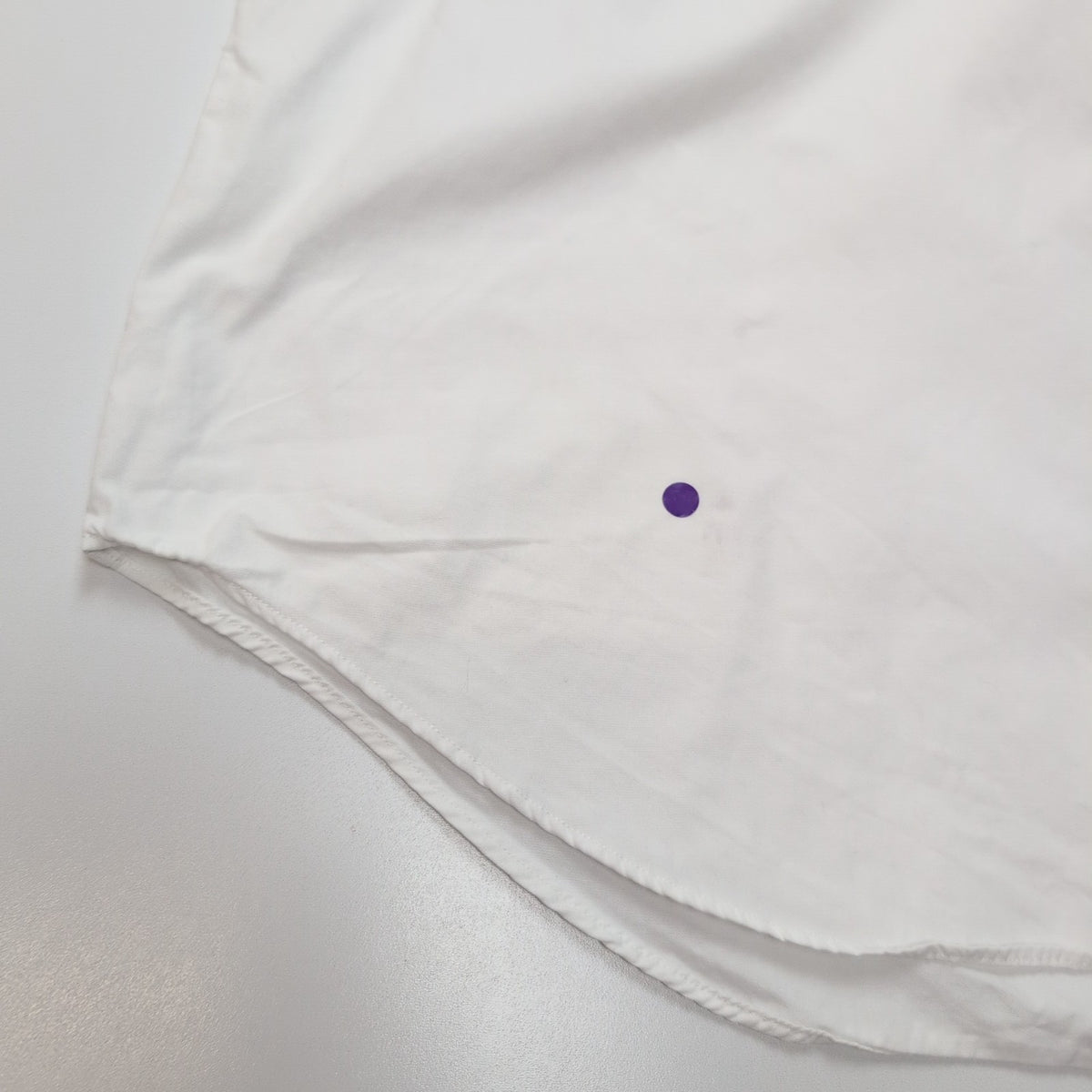 Chemise Ralph Lauren Classic Fit XL Blanc Uni Logo Bleu Marine manches longues