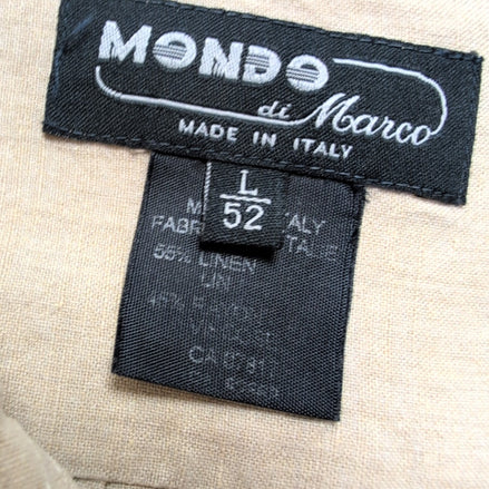 Chemise Mondo di Marco L Lin Coton Crème Made in Italy Manches longues