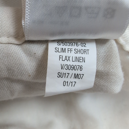 Short chino Old Navy 100% lin crème Slim W33