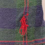 Polo manches courtes Polo Ralph Lauren L carreaux kaki bleu rouge poche coton