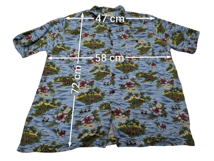 Chemise hawaïenne viscose et coton Ocean & Coast manches courtes taille L