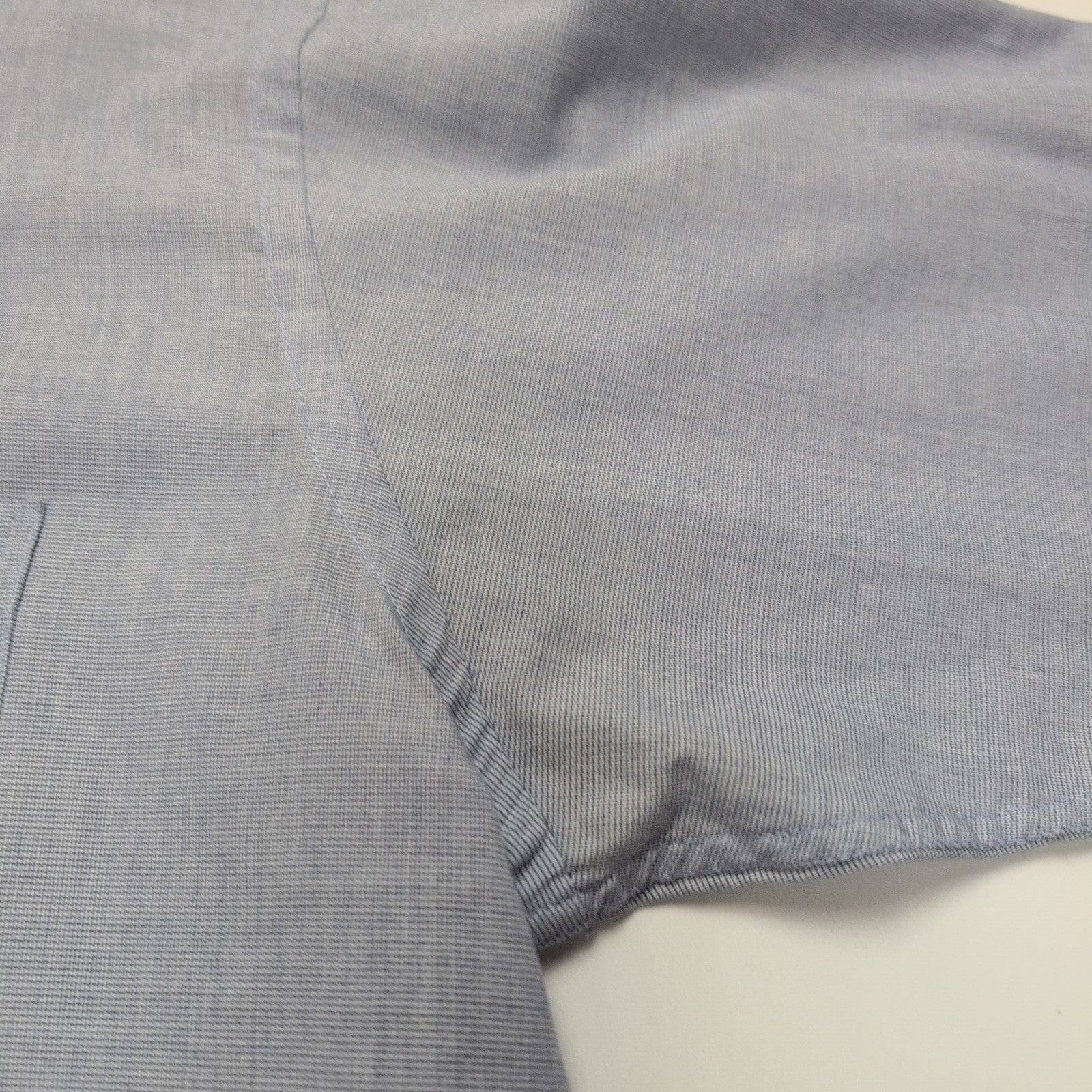 Chemise Pierre Cardin L/XL Bleu 60% Coton Poche Boutonnée Vtg Manches longues