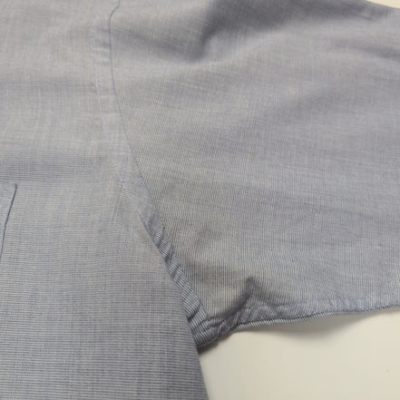 Chemise Pierre Cardin L/XL Bleu 60% Coton Poche Boutonnée Vtg Manches longues