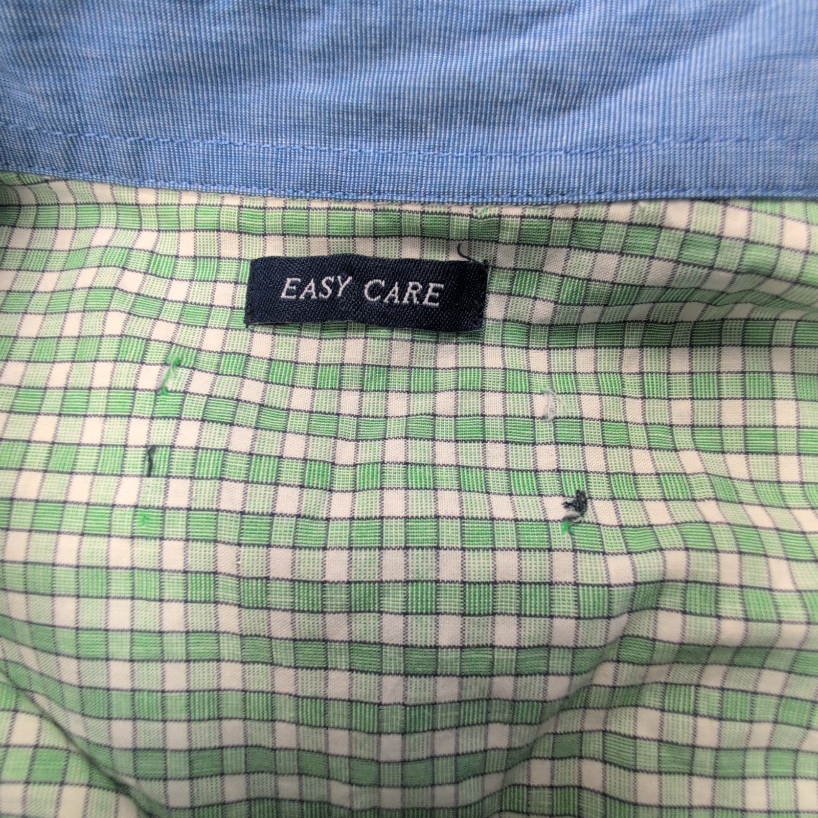 Chemise CHAPS verte à carreaux manches courtes taille L #143e