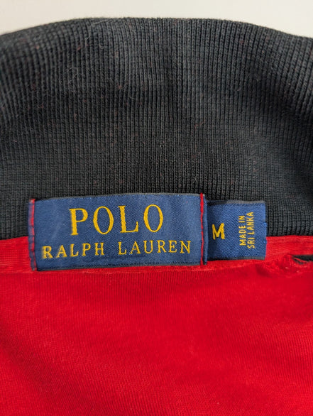 Veste zippée Polo Ralph Lauren M rouge noir Big Pony logo doré n°8