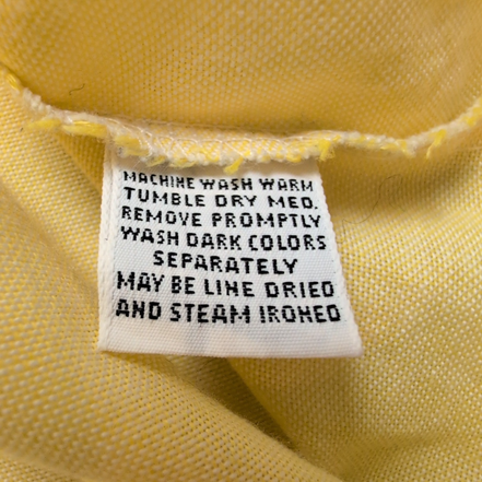 Chemise Lancer M Jaune Never Needs Ironing Button Down Vintage