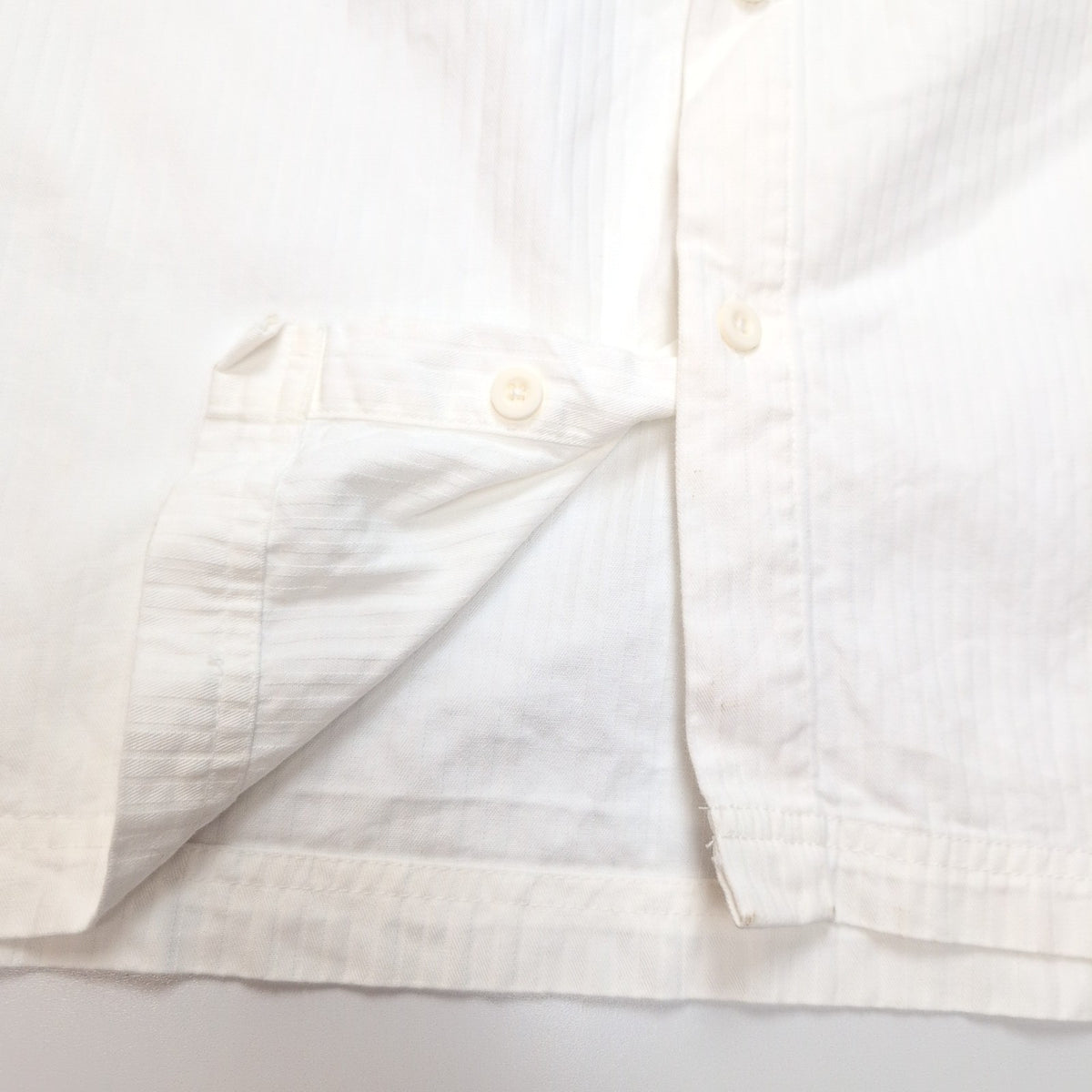Chemise Dickies 3XL Blanche Rayures Gaufrées 100% Coton Manches Courtes