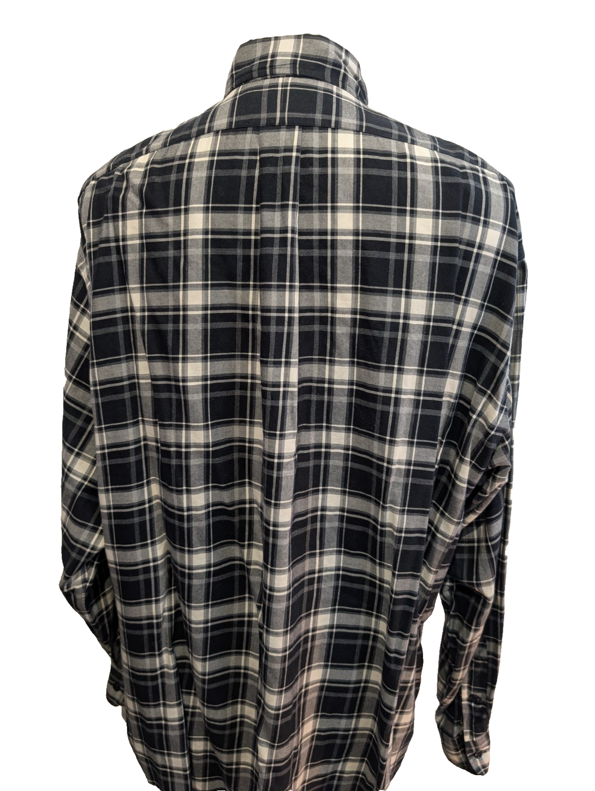 CHEMISE Ralph Lauren homme XXL TBE FLANELLE Noir Blanc défaut 🌑