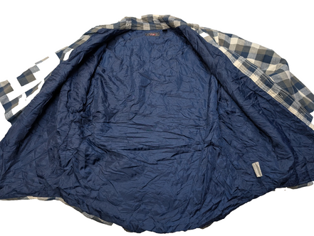 Wrangler Veste Surchemise Matelassée Carreaux Bleu Gris M Workwear 🔥|258S