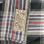 Chemise Nautica Hong Kong M vert violet carreaux 55 % coton / 45 % Tencel